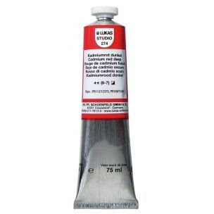 LUKAS Olejové farby STUDIO - umelecká olejová farba - Cadmium red light  2720009 - 37 ml