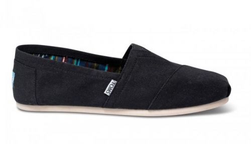 Toms Black Canvas Alpargatas šedé 10000862
