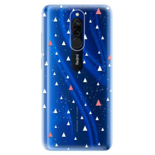Odolné silikónové puzdro iSaprio - Abstract Triangles 02 - white - Xiaomi Redmi 8