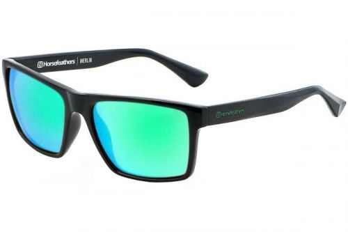 Slnečné okuliare Horsefeathers Merlin Sunglasses Gloss Black/Mirror Green Universal