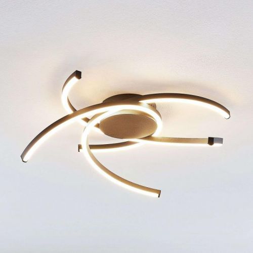 Lindby Katris stropné LED svietidlo 58 cm, čierne