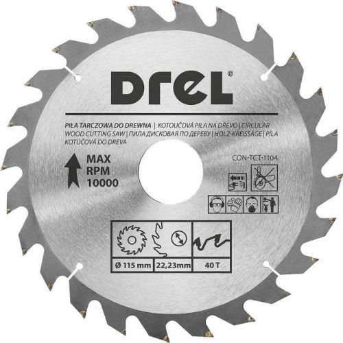 Píla kotúcová do dreva, 115 mm x 40 T, Drel