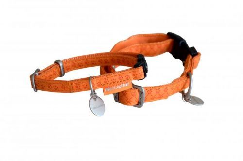 Obojok pre psov MAC LEATHER oranžová Barva: oranžová, Velikost: šírka 1cm, obvod 20-30cm