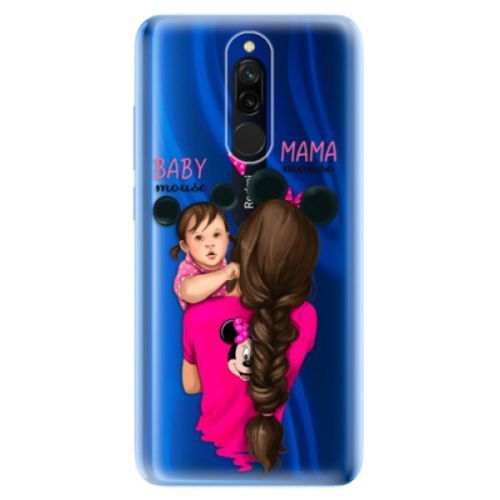 Odolné silikónové puzdro iSaprio - Mama Mouse Brunette and Girl - Xiaomi Redmi 8