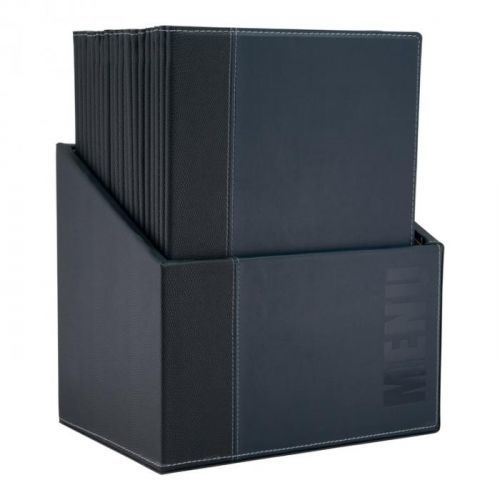 Box s jedálnymi lístkami TRENDY, modrá (20 ks)
