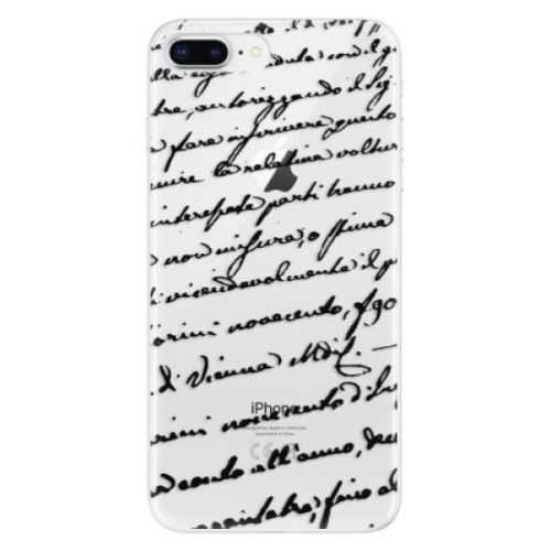 Odolné silikónové puzdro iSaprio - Handwriting 01 - black - iPhone 8 Plus