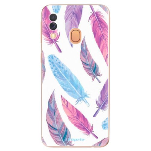 Odolné silikónové puzdro iSaprio - Feather Pattern 10 - Samsung Galaxy A40