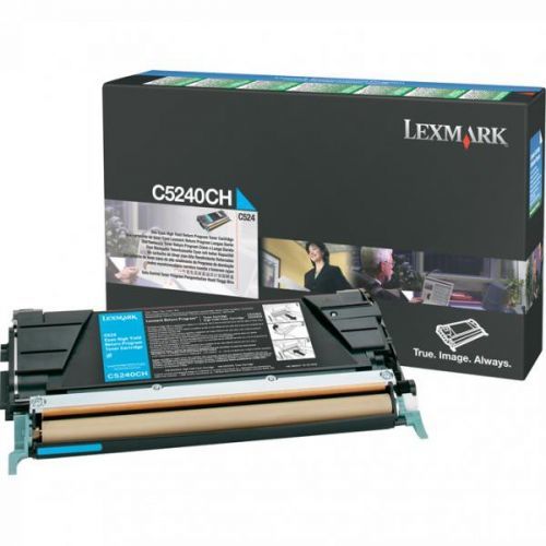 Lexmark originál toner C5240CH, cyan, 5000str., return, Lexmark C524