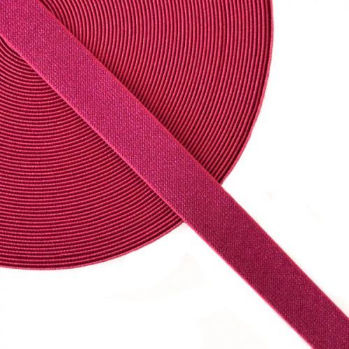 Guma hladká 2,5 cm glitter fuchsia