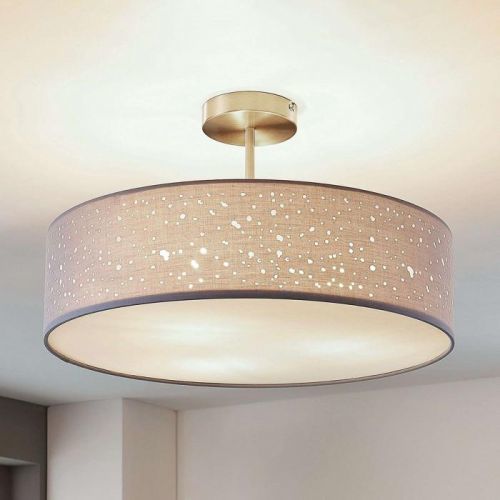 Stropná lampa Umma, s medzerou, sivá