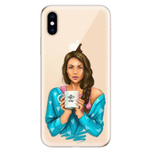 Odolné silikónové puzdro iSaprio - Coffe Now - Brunette - iPhone XS