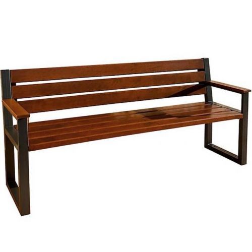 Moderná lavica s operadlom  palisander