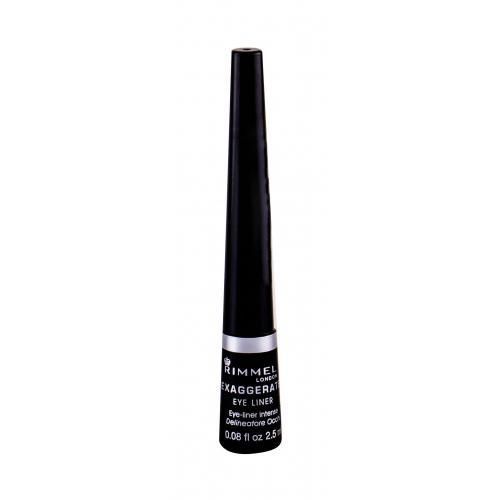 Rimmel London Exaggerate 2,5 ml očná linka pre ženy 001 Black tekuté linky