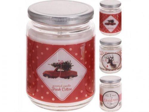 Sviečka v skle 11cm 3mix