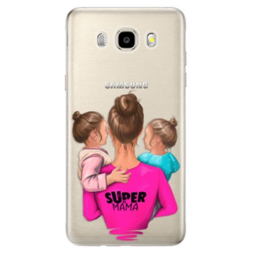Odolné silikónové puzdro iSaprio - Super Mama - Two Girls - Samsung Galaxy J5 2016