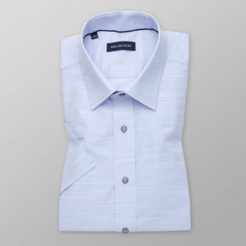 Pánska košeľa slim fit svetlo modrá s jemným pásikom 11719