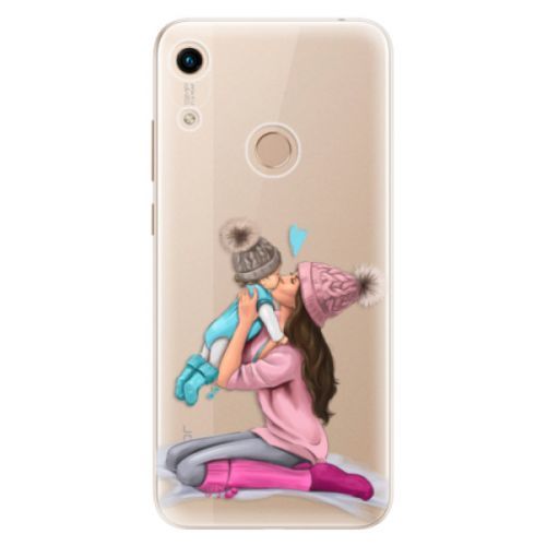 Odolné silikónové puzdro iSaprio - Kissing Mom - Brunette and Boy - Huawei Honor 8A