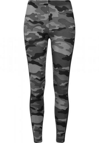 Urban Classics Curvy Legíny 'Camo Stripe'  čierna / sivá / antracitová