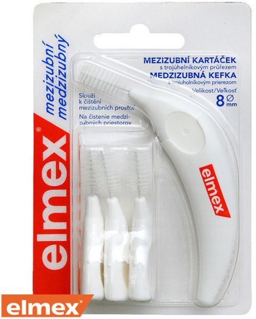 ELMEX INTERDENTAL Medzizubné kefky č.8 biela 4ks