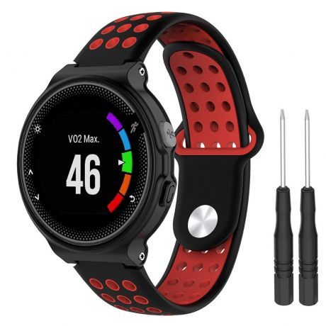 Garmin Forerunner 235 Silicone Sport remienok, Black/Red
