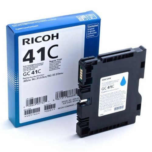 Ricoh originál gélová náplň 405762, cyan, 2200str., GC41HC, Ricoh AFICIO SG 2110N, 3110DN, 3110DNW