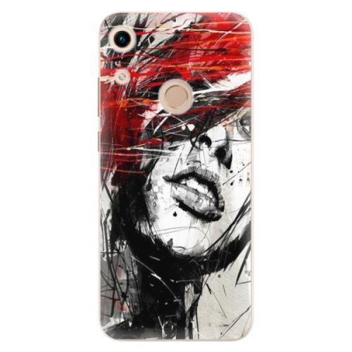 Odolné silikónové puzdro iSaprio - Sketch Face - Huawei Honor 8A