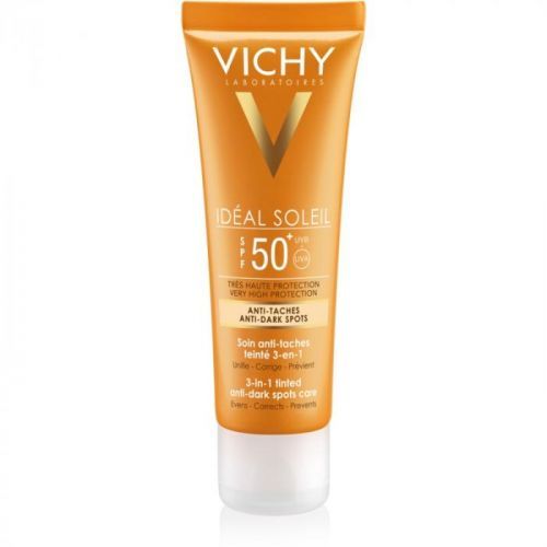 Vichy Capital Soleil tónovaná starostlivosť proti pigmentovým škvrnám 3v1 SPF 50+ 50 ml