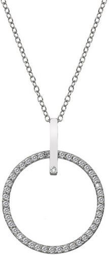 Hot Diamonds Strieborný náhrdelník s pravým diamantom Flora DP718 (retiazka, prívesok)