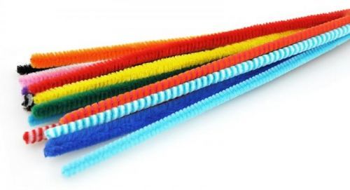 MEYCO Plyšové drôty 8mm x 50 cm 10ks - Modré 22005