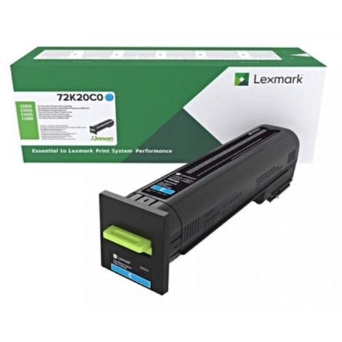 Lexmark originál toner 72K2XC0, cyan, 22000str., return, extra high capacity, Lexmark CS820de, CS820DTE, CS820dtfe