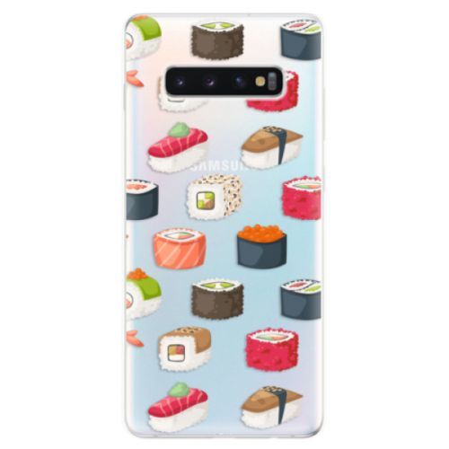 Odolné silikonové pouzdro iSaprio - Sushi Pattern - Samsung Galaxy S10+