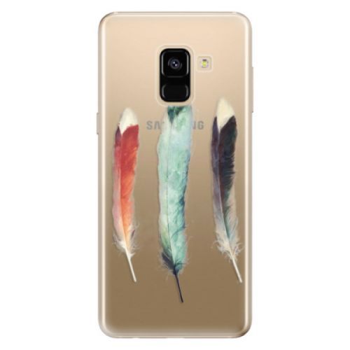 Odolné silikónové puzdro iSaprio - Three Feathers - Samsung Galaxy A8 2018