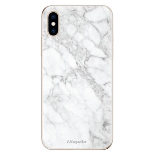 Odolné silikónové puzdro iSaprio - SilverMarble 14 - iPhone XS
