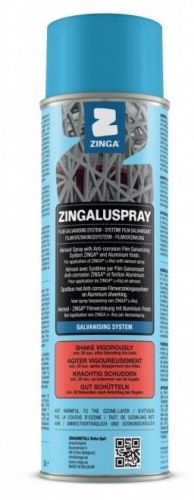 ZINGA ZINGA Zingaluspray - galvanizácia za studena v spreji s katodickou ochranou - kovovo šedá - 500 ml