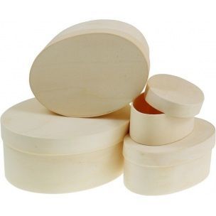 MEYCO Oválny box z preglejky  - 12 x 9cm /V  5cm