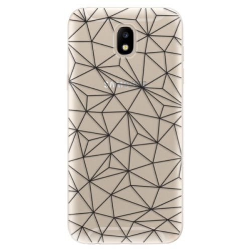 Odolné silikónové puzdro iSaprio - Abstract Triangles 03 - black - Samsung Galaxy J5 2017