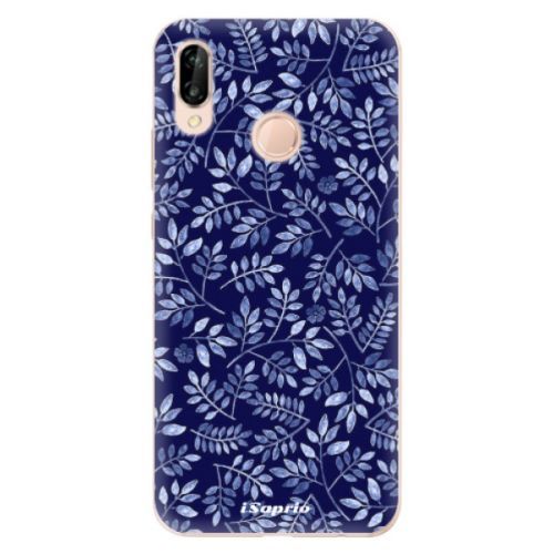 Odolné silikónové puzdro iSaprio - Blue Leaves 05 - Huawei P20 Lite