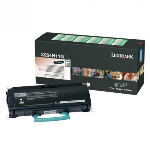 Lexmark originál toner X264H11G, black, 9000str., return, high capacity, Lexmark X264, X363, X364
