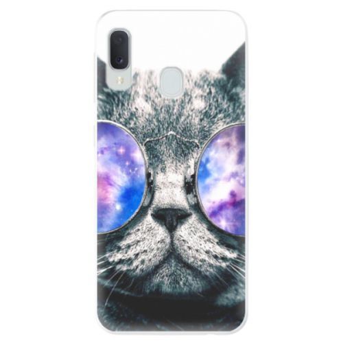 Odolné silikónové puzdro iSaprio - Galaxy Cat - Samsung Galaxy A20e