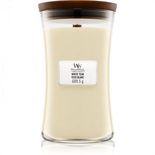 WoodWick Medium Hourglass Candle - White Teak Universal