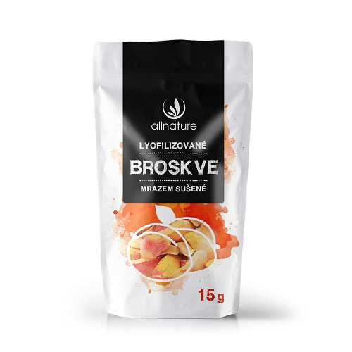 Allnature Broskev sušená mrazem plátky 15 g