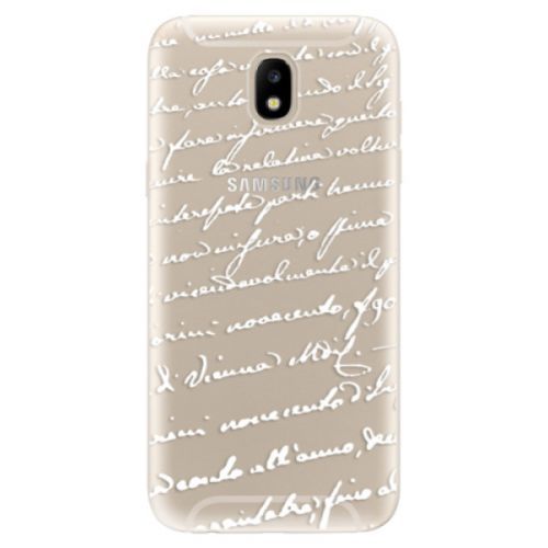 Odolné silikónové puzdro iSaprio - Handwriting 01 - white - Samsung Galaxy J5 2017