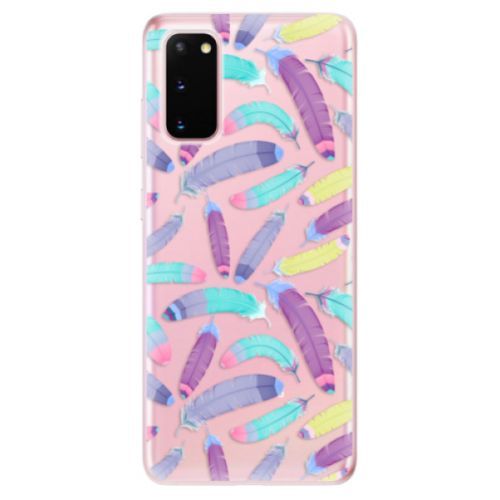 Odolné silikónové puzdro iSaprio - Feather Pattern 01 - Samsung Galaxy S20