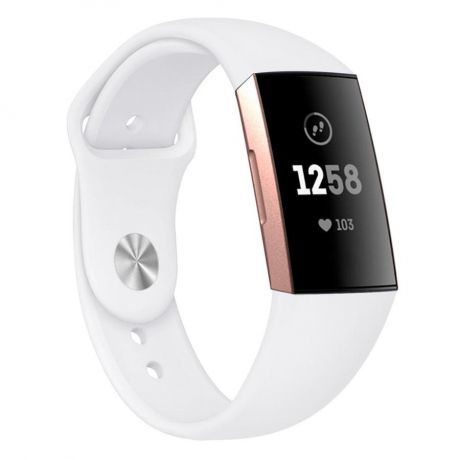 Fitbit Charge 3 Silicone (Large) remienok, White