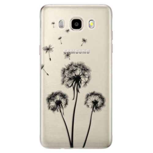Odolné silikónové puzdro iSaprio - Three Dandelions - black - Samsung Galaxy J5 2016