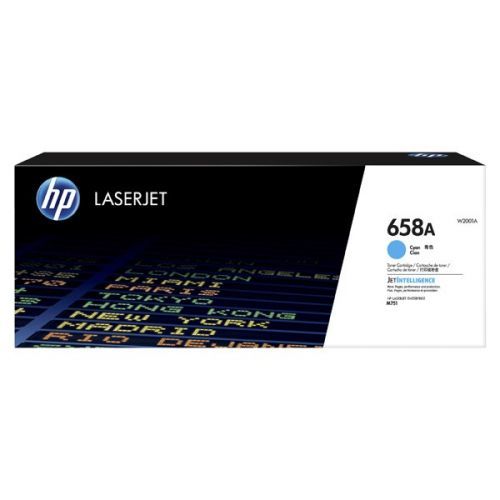HP originál toner W2001A, cyan, 6000str., HP 658A, HP Color LaserJet Enterprise M751 Series