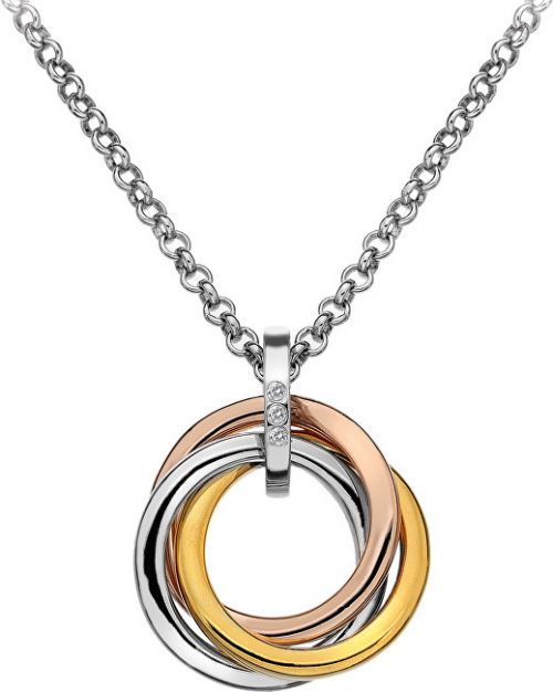 Hot Diamonds Strieborný prívesok Trio Rose Gold DP544 (retiazka, prívesok)