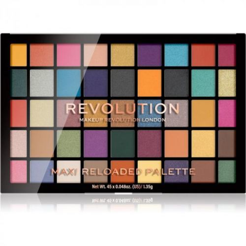 Makeup Revolution Maxi Reloaded Palette paletka púdrových očných tieňov odtieň Dream Big 60,75 g