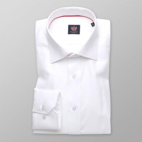 Pánska slim fit košeľa London (výška 176-182) 8713 v biele farbe s úpravou 2W Plus