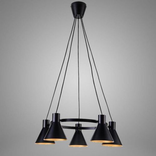 More Závesné svietidlo 5x40w E27 Čierna matná